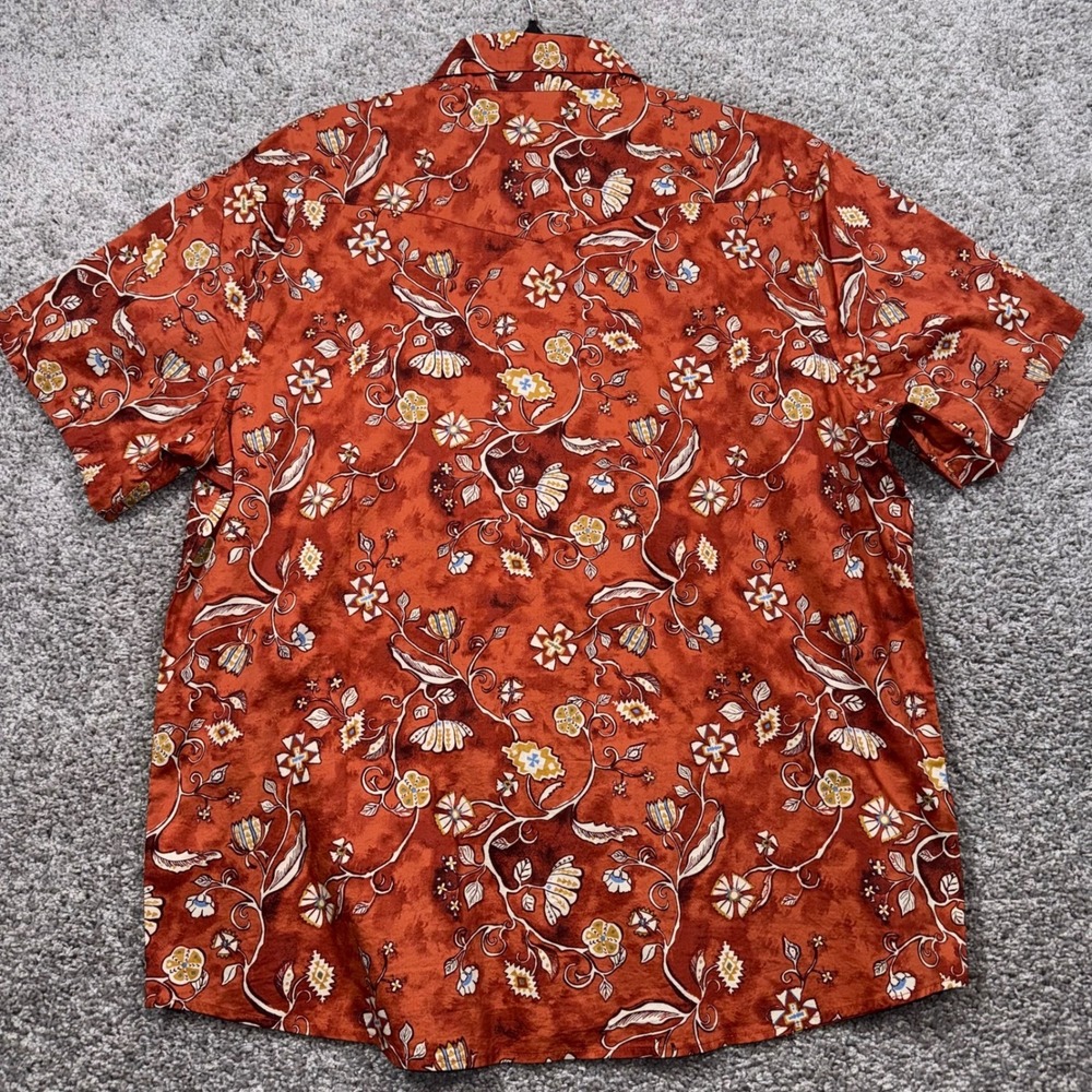 Pendleton Western Shirt Mens XXL Floral Geometric Pearl Snap Front Rust NEW - Picture 6 of 7